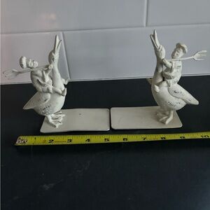 White Duck Iron Bookends